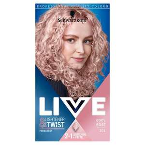 Schwarzkopf Live Intense Lightener & Lift Permanent Hair Dye Cool Rose 101 £2 @ Sainsbury's