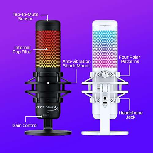 HyperX QuadCast S – RGB USB Condenser Microphone for PC, PS4 and Mac - £99.99 @ Amazon