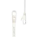 Amazon Basics RJ45 Cat 7 Ethernet Patch Cable, Flat, 600MHz, Snagless, Includes 20 Nails, 15.2 m, White