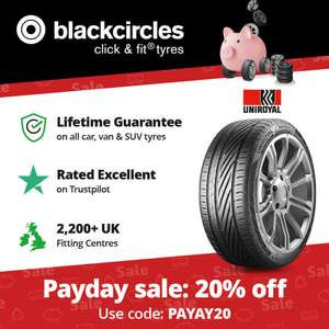 1 x Fitted Uniroyal RainSport 5 - 205/55 16 91V tyre - w/ Code (add fitting service for £1) Sold by Blackcircle