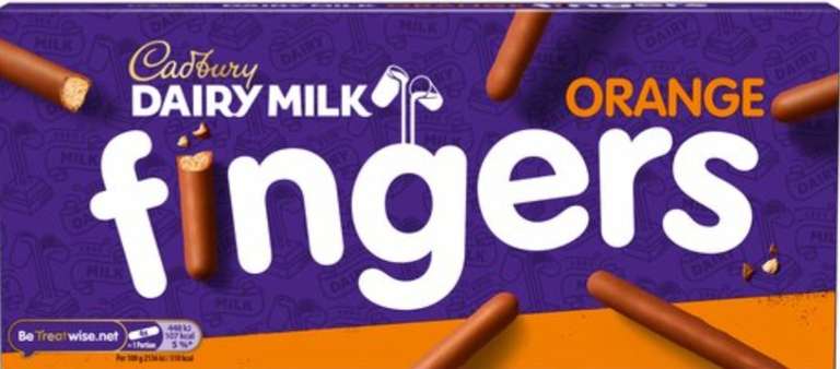 Cadbury Fingers Milk Chocolate 114G (All Varieties) £1.25 Clubcard Price @ Tesco