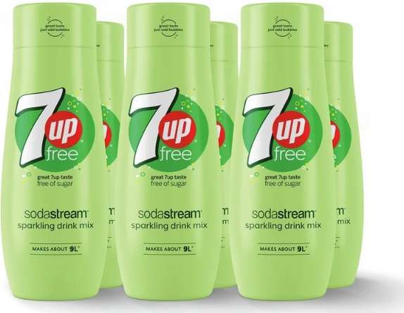 Sodastream Pepsi Max or 7UP Free 440ml X 6 (Makes 9 litres per bottle = 54 litres overall) - £22 (free collection) @ Argos