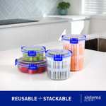 istema KLIP IT PLUS Round Food Storage Containers | 300 ml (4 count blue)