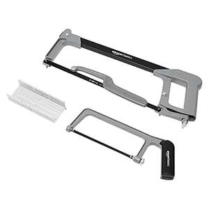 Amazon Basics – 3-Piece Aluminium Hacksaw Set with Bi-Metal Hacksaw Blades 24 TPI £8.92 @ Amazon