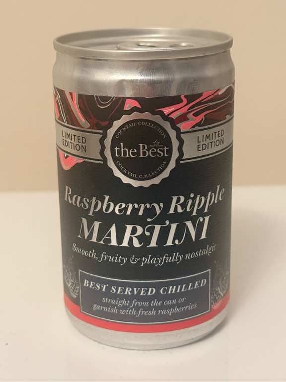 Morrisons The Best Raspberry Ripple Martini Cocktail Limited Edition - 14% ABV - 125ml - In Store St Albans