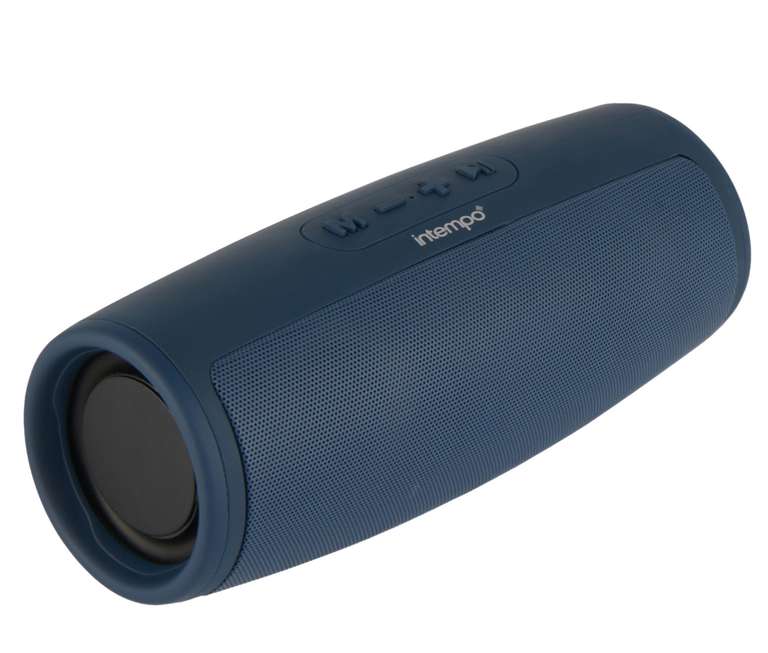 Intempo Bluetooth Speaker WDS570 Rechargeable Battery LED Lights Easy Panel Blue - Sold by Intempo