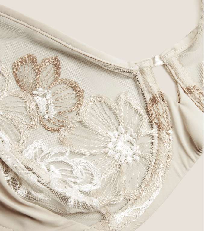 Embrace Embroidered Wired Full Cup Bra (in Opaline Mix) - £6 + Free Click & Collect - @ Marks & Spencer
