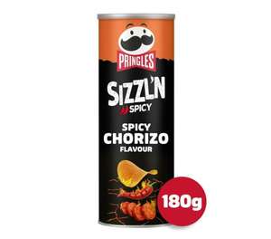 Pringles Sizzl'N Spicy Chorizo Flavour Sharing Crisps 180g. 68p @ Sainburys (Heyford Hill, Oxford)