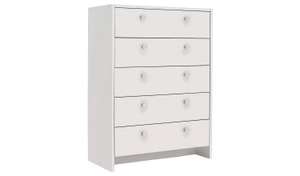 Argos Home Seville 5 Drawer Chest - White/Grey/Oak - £52 with codeFree Click & Collect @ Argos