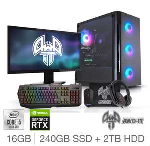 AWD-IT Hero 6, Intel Core i5, 16GB RAM, 240GB SSD, 2TB HDD, NVIDIA GeForce RTX 3060 Desktop + Accessories - £849.99 @ Costco