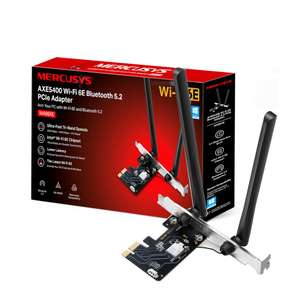 Mercusys AXE5400 Tri-Band Wi-Fi 6E Bluetooth 5.2 PCIe Adapter With Two Antennas