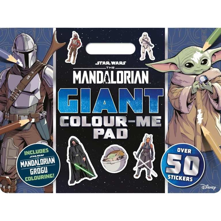 Disney Star Wars: The Mandalorian & Grogu Giant Colour Me Pad Includes Stickers / Disney Stitch Giant Colour-Me Pad £1.49 (In-store)