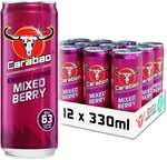 Carabao Energy Drink Mixed Berry, 12 x 330ml Cans £7 / £6.65 Subscribe & Save @ Amazon
