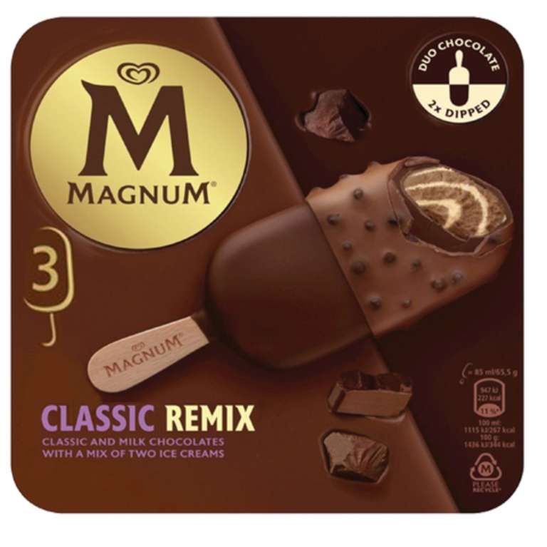 Magnum Classic Remix 3 Pack £1.29 @ Farmfoods