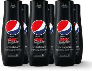 SodaStream Pepsi MAX 6 x 440 ml Multipack (Makes 9 litres per bottle / 54 litres total) - £23 @ Amazon