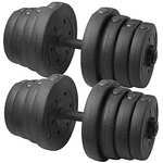 Yaheetech 30KG, Adjustable Dumbbells Weight Lifting Training Set 15KGx2 | Yaheetech 20KG 10KGx2 Dumbbells Set (sold as a pair) £23.99 FBA