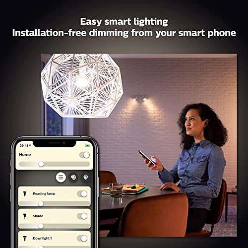 Philips Hue White / Soft White Smart Light Bulb 2 Pack [B22] 1100 lumens / 75W - £24 @ Amazon