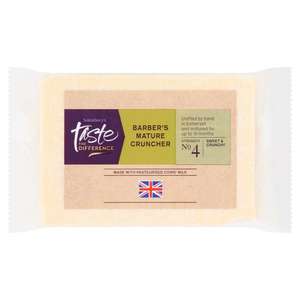 Sainsbury's Barber's Mature Cruncher Cheese, Taste the Difference 350g or Red Cruncher Cheese 350g