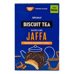 Diplomat 40 x Jaffa Cake / Biscuits / Salted Caramel Flavour Tea Bags