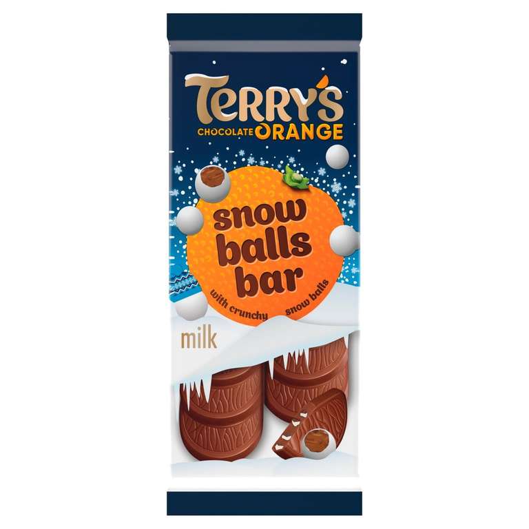 Terry's Chocolate Orange Snow Balls Bar 90g (Stock Dependant on Location)