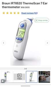 Braun IRT6520 ThermoScan 7 Ear thermometer - £20 (Free Click & Collect) @ Argos
