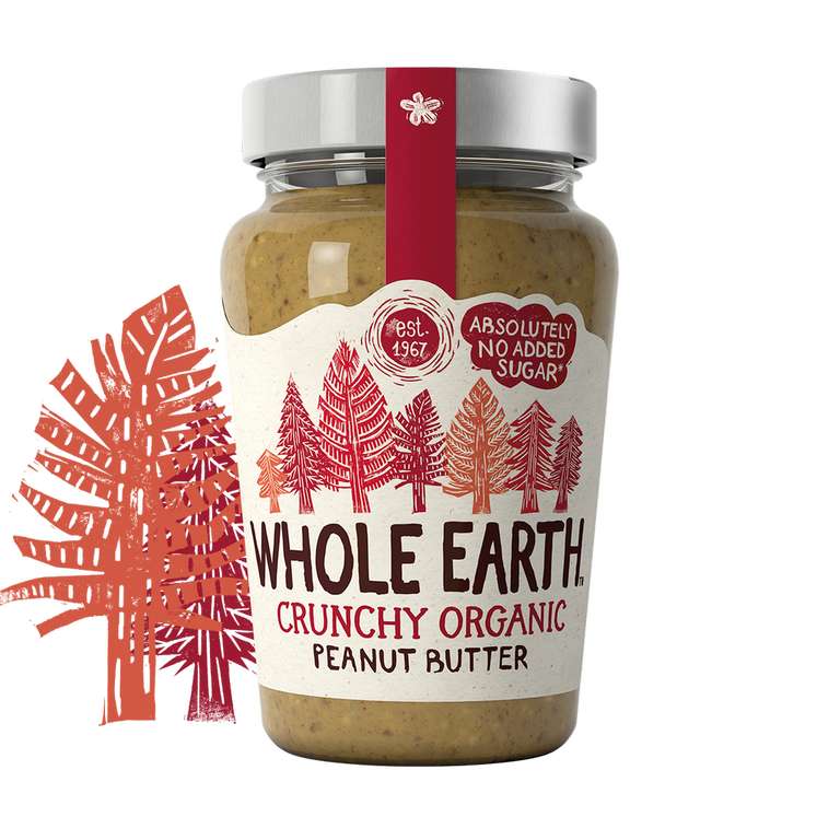 Whole earth crunchy organic peanut butter 330gms - £1.05 @ swanscombe Co Op