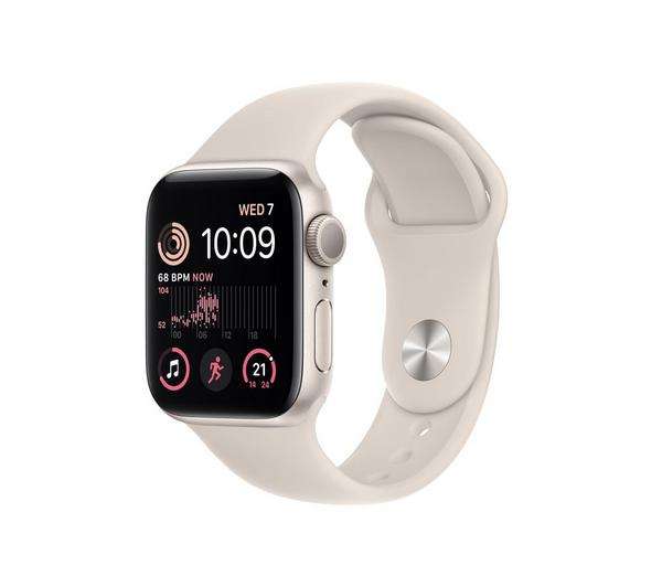 APPLE Watch SE (2022) - Starlight with Starlight Sports Band, 40 mm - £239 / £189 with Trade In @ Currys