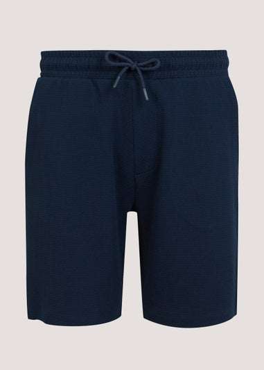 Men's Navy Textured Co-Ord Shorts + 99p collection
