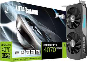 ZOTAC NVIDIA GeForce RTX 4070 SUPER 12GB Twin Edge Ada Lovelace Graphics Card