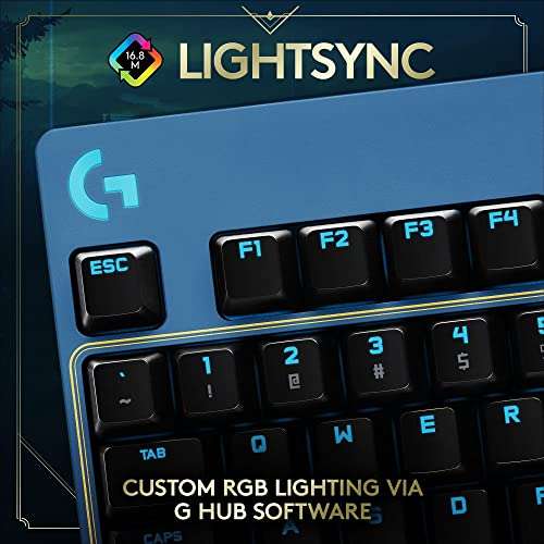 Logitech G PRO Mechanical Gaming Keyboard, Detachable USB Cable Official League of Legends Edition Blue/Gold £59.99 @ Amazon
