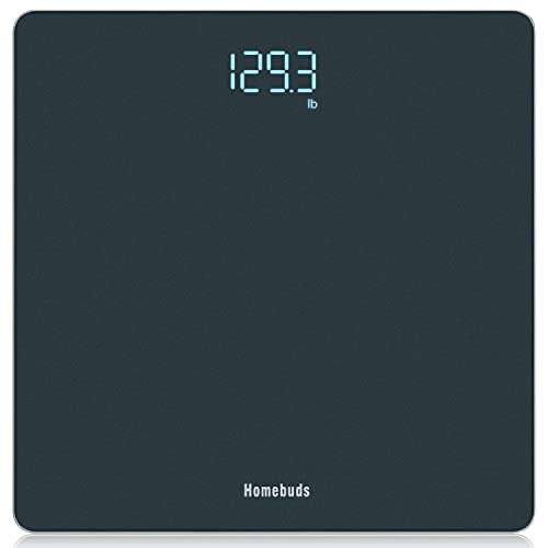 Homebuds Digital Bathroom Scales for Body Weight, Weighing Scales, Crystal Clear LED and Step-on - Sold by Homebuds FBA