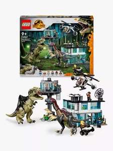LEGO Jurassic World 76949 Giganotosaurus & Therizinosaurus Attack - £79.99 @ John Lewis & Partners
