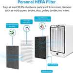 Levoit Air Purifiers with True HEPA Filter, 3-Stage Filtration, 100% Ozone Free, Portable Desktop Air Filter- £25.42 @ Amazon