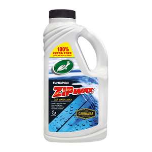 Turtlewax Zip Wash & Wax 500ml 100% FOC - total 1 Ltr - free click & collect
