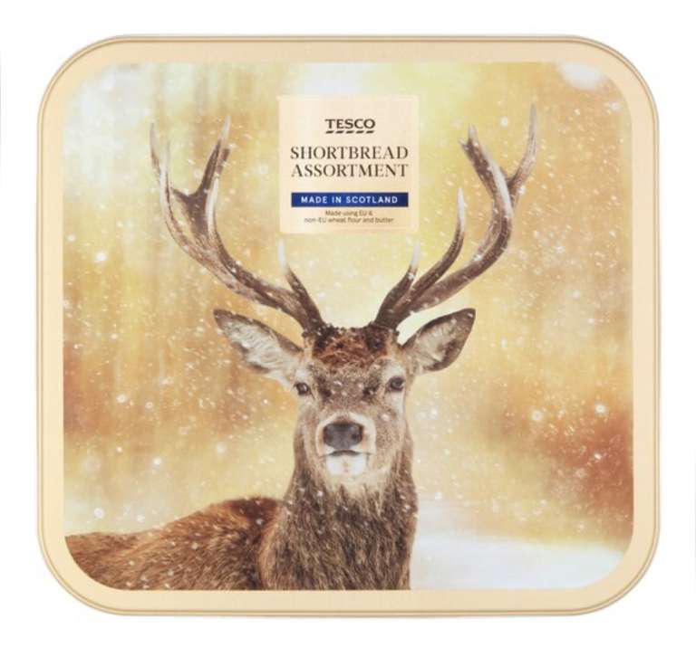 Tesco Shortbread Assortment Tin 500G - £3.50 Clubcard Price @ Tesco