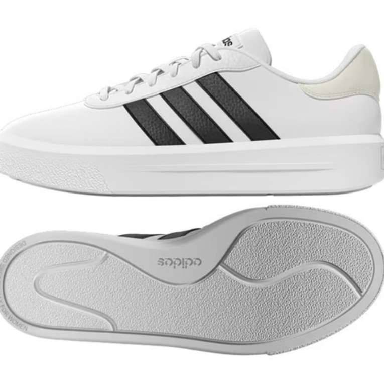 Adidas Court Platform Trainers White/Black colour only (Sizes 4-8)