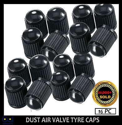 16 X Car, Bike, Cycle Black Plastic Air Valve Tyre Alloy Wheel Caps Dust Valve - Sold by EU AUTO PARTS LTD