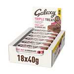 Galaxy Triple Treat Fruit & Nut Chocolate Bars, Healthy Snacks, Milk Chocolate, 18 x 40g (£10.73 using 5% Voucher on Amazon)