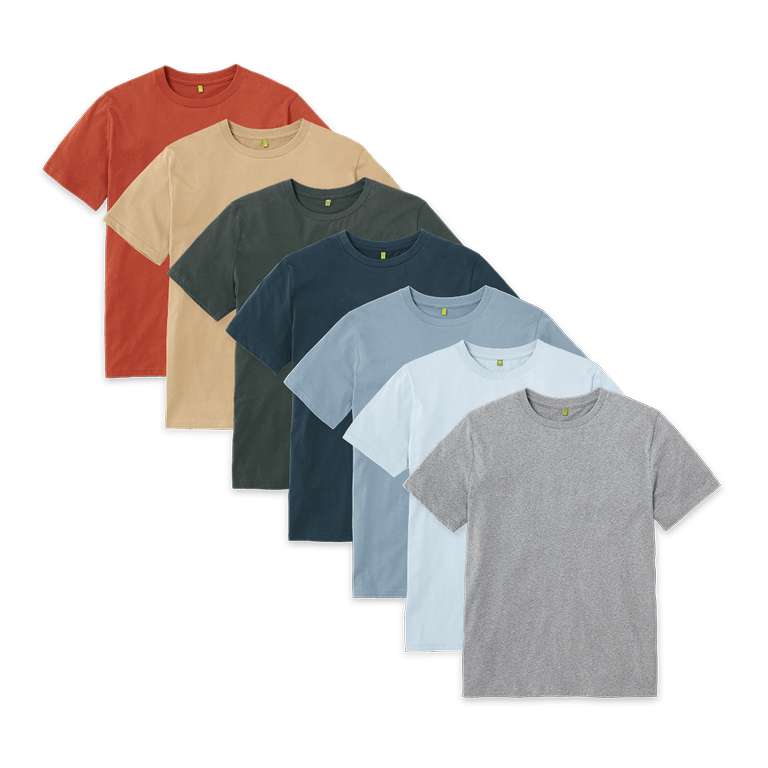 7 organic t shirts for £50 delivered at Rapanui