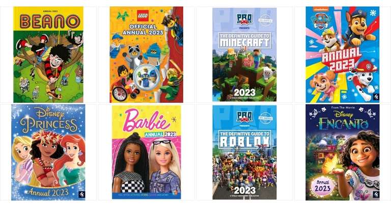 3 for 2 on Annuals: Beano, Barbie, Minecraft, Disney, Encanto LEGO with Ice Cream crook + more - £4 (£1.33 each) + Free Collection @ Smyths