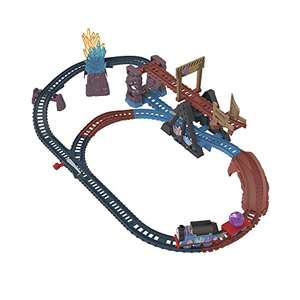 Thomas and friends Motorized Toy Train Set Crystal Caves, Tipping Bridge & 8 Ft of Track for Kids