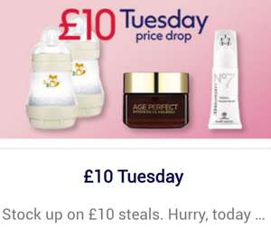 Boots £10 Tuesday Deals (£1.50 C&C under £15 spend) Inc Olay/No7/L'Oreal/Oral-B/Max Factor/Tommee Tippee/SMA/Baby Clothing