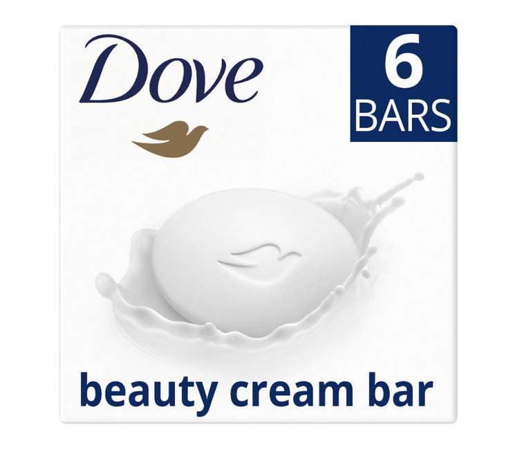 Dove Original Beauty Cream Soap Bar 6x90g £3.50 Sainsbury’s