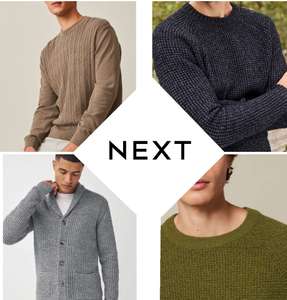 Up to 70% Off Men's Next Jumpers in Clearance (Further Reductions over 500 lines) + Free Click & Collect