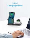 Anker 335 Wireless Charger, 3-in-1 Wireless Charging Station with Adapter, For iPhone 14 Series, Prime Exc. (AnkerDirect FBA)