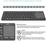 Arteck Rechargeable Backlit Bluetooth Keyboard with Touchpad. Compatibility: Android, Apple, and PC - £26.34 Sent by Amazon. Sold by Arteck.