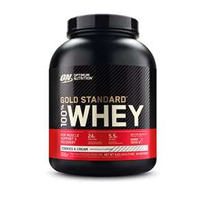 Optimum Nutrition Gold Standard 100% Whey Protein, Cookies and Cream Flavour, 2.27 kg