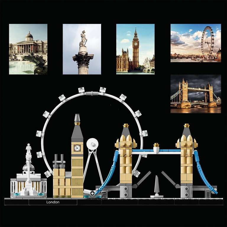 LEGO 21034 Architecture Skyline Model Building Set, London Eye, Big Ben, Tower Bridge Collection £22.89 Amazon Prime Exclusive