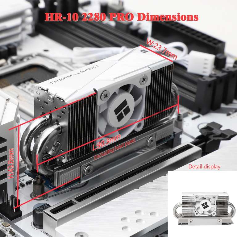 Thermalright HR10 2280 PRO SSD Cooler, Double Sided Heatsink and Active coole, Sold by deliming321.EUR FBA
