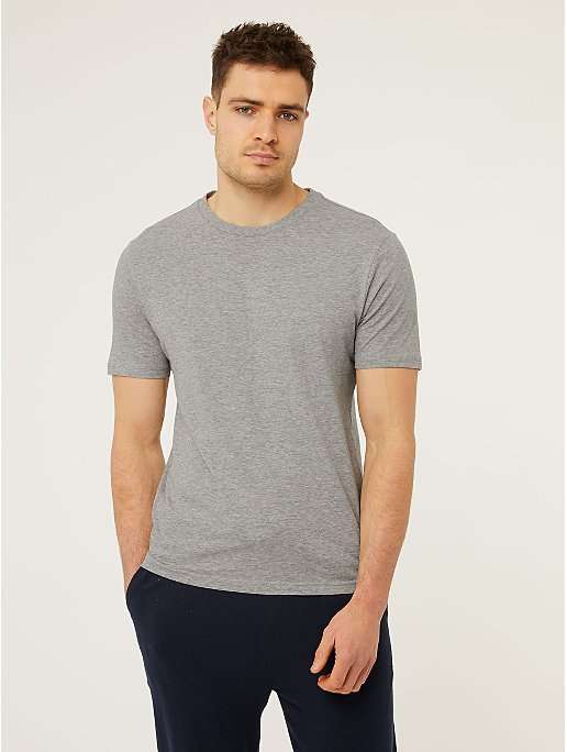 5 Pack - Mens Crew Neck Jersey T-Shirts (Grey/Navy - S-XXL)- £10 + Free Click & Collect @ George Asda